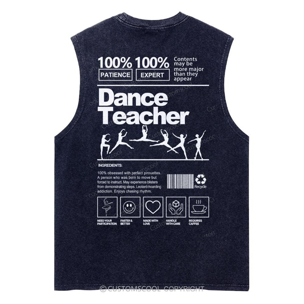 Dance Teacher Unisex Washed Tank Top