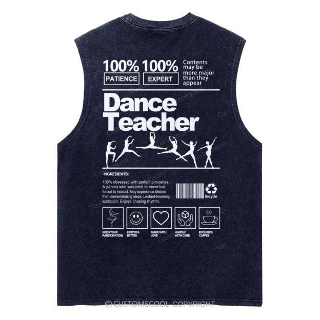 Dance Teacher Unisex Washed Tank Top