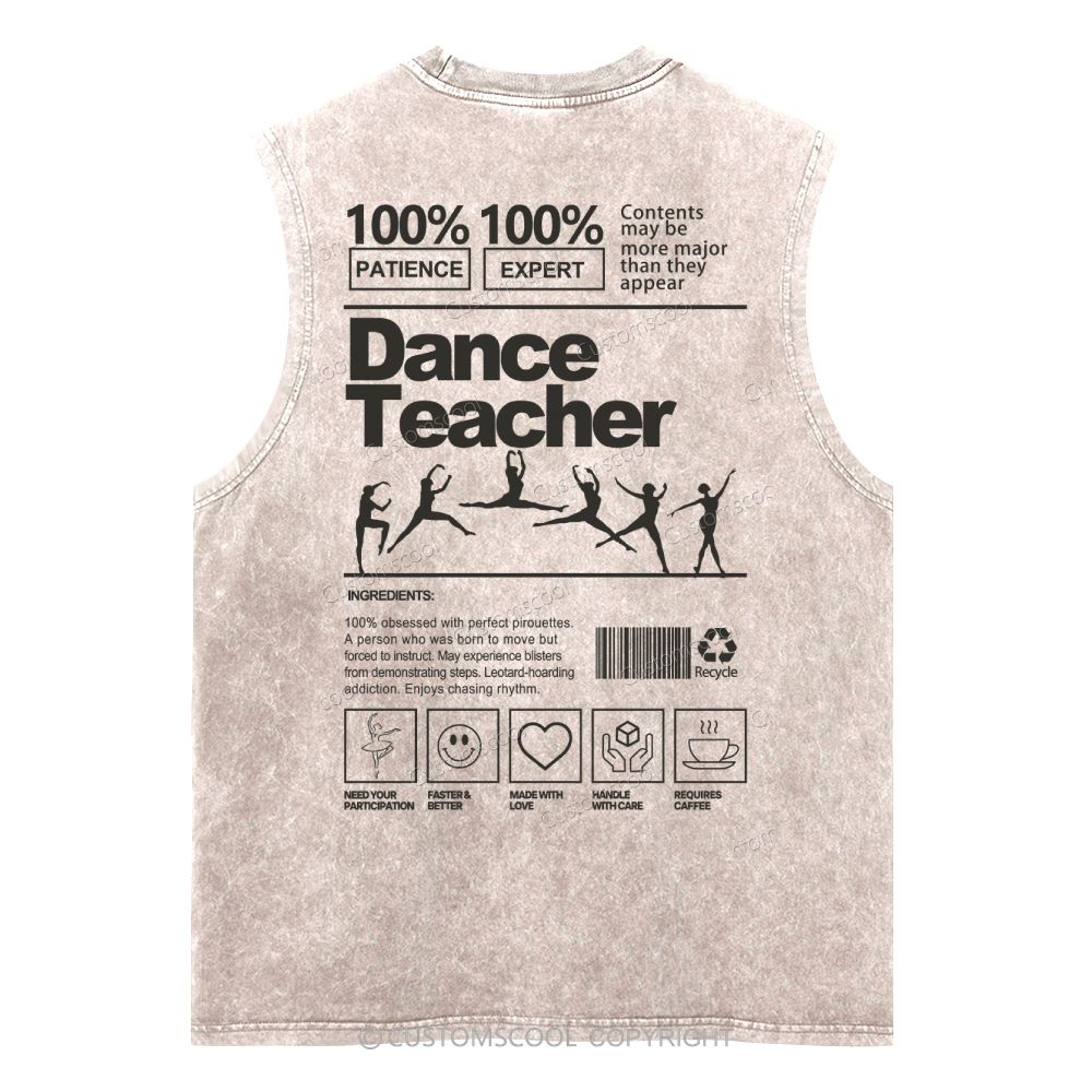 Dance Teacher Unisex Washed Tank Top