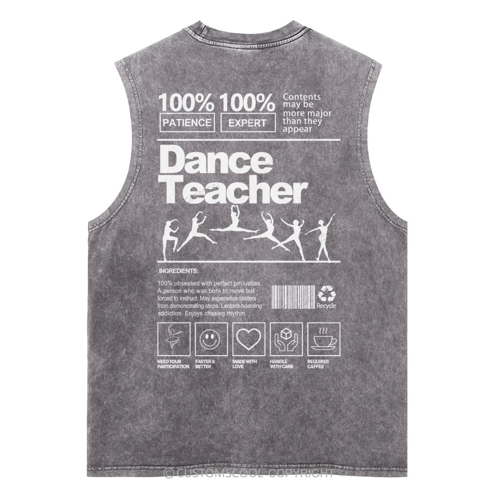 Dance Teacher Unisex Washed Tank Top
