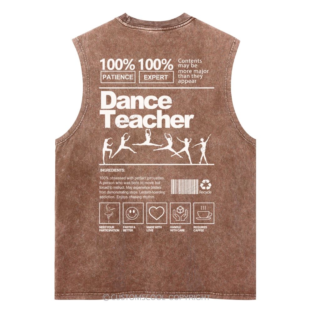 Dance Teacher Unisex Washed Tank Top