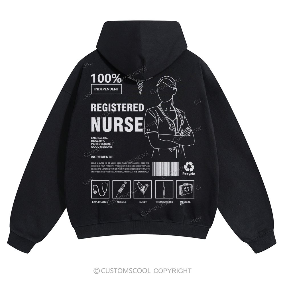 Registered Nurse Solid Color Hoodie Customscool