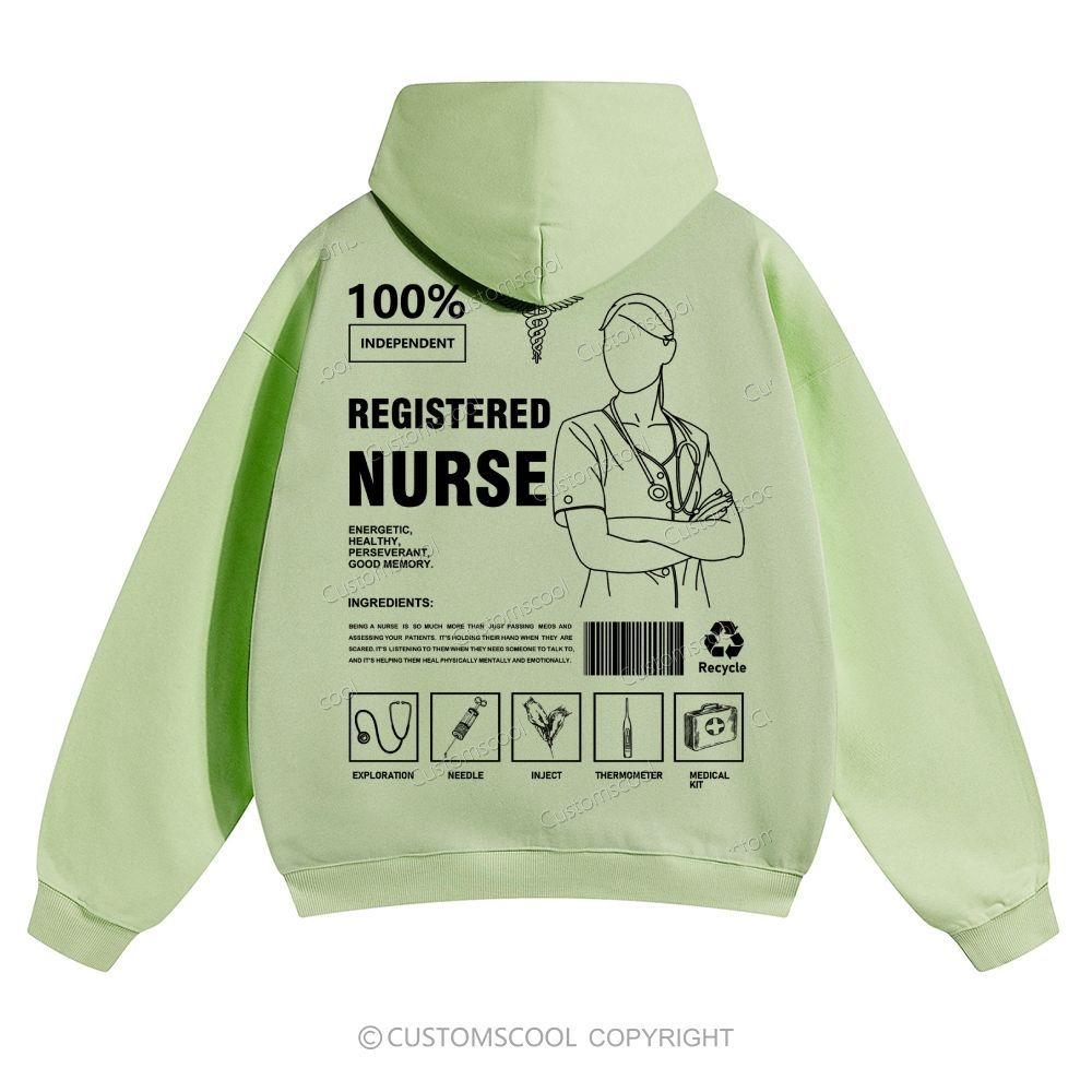 Registered Nurse Solid Color Hoodie Customscool