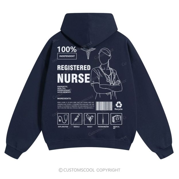Registered Nurse Solid Color Hoodie Customscool