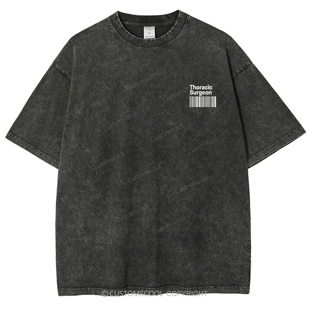 Thoracic Surgeon Unisex Fit Washed T-Shirt Customscool