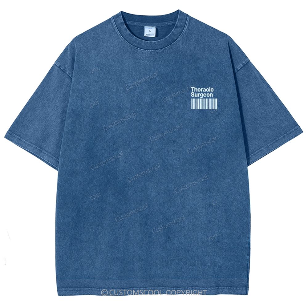 Thoracic Surgeon Unisex Fit Washed T-Shirt Customscool