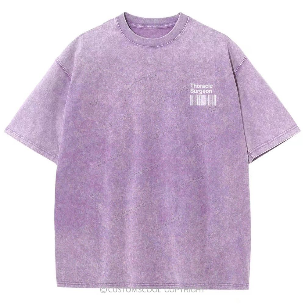 Thoracic Surgeon Unisex Fit Washed T-Shirt Customscool