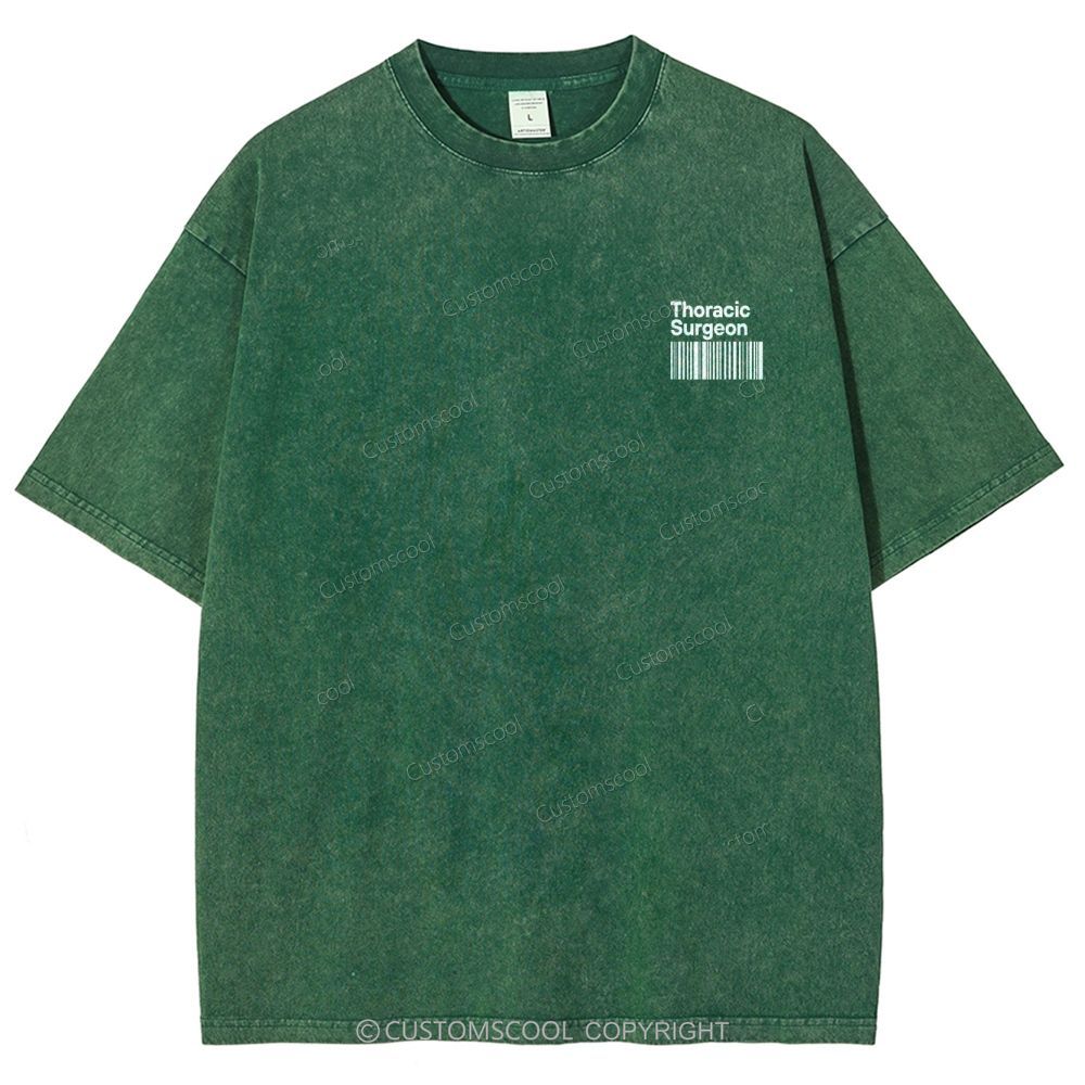 Thoracic Surgeon Unisex Fit Washed T-Shirt Customscool