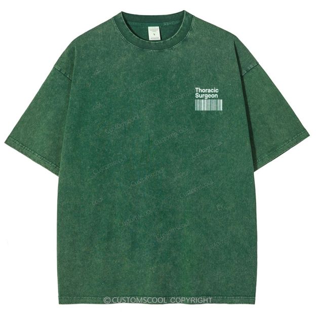 Thoracic Surgeon Unisex Fit Washed T-Shirt Customscool