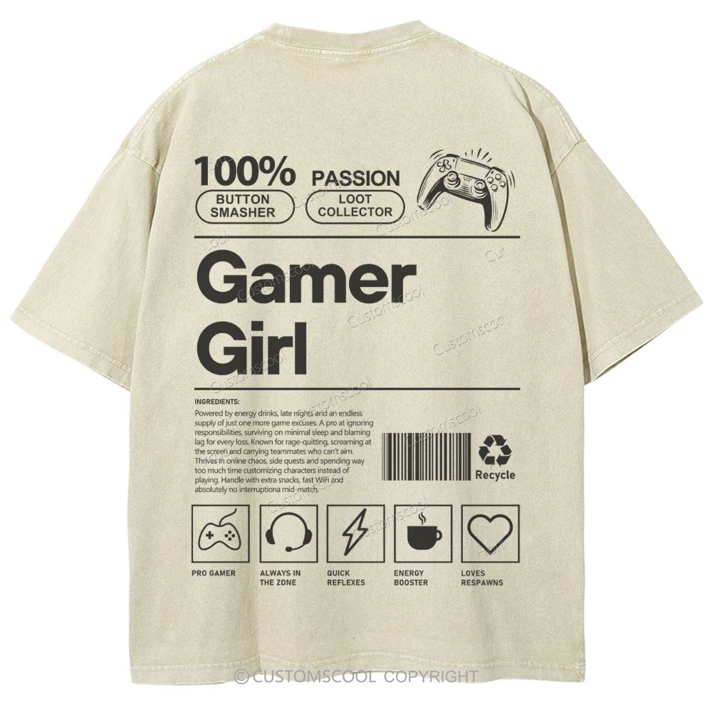 Gamer Girl Unisex Fit Washed T-Shirt
