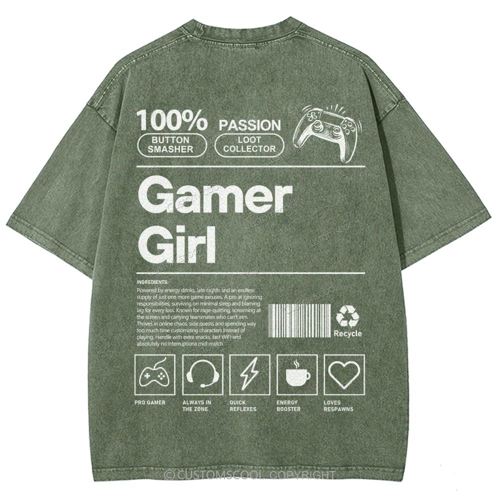 Gamer Girl Unisex Fit Washed T-Shirt