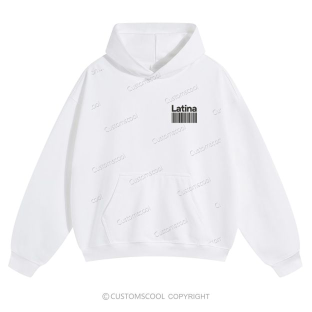 Latina Solid Color Hoodie Customscool