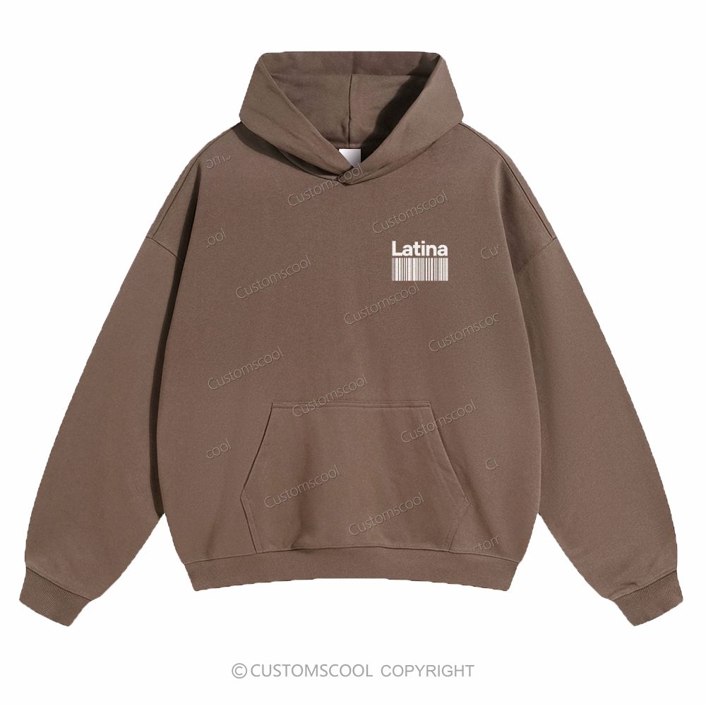 Latina Solid Color Hoodie Customscool