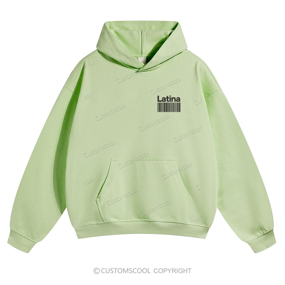 Latina Solid Color Hoodie Customscool