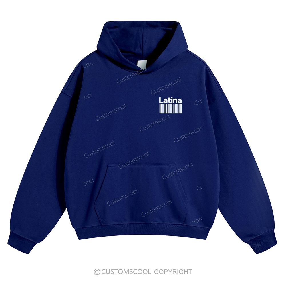 Latina Solid Color Hoodie Customscool