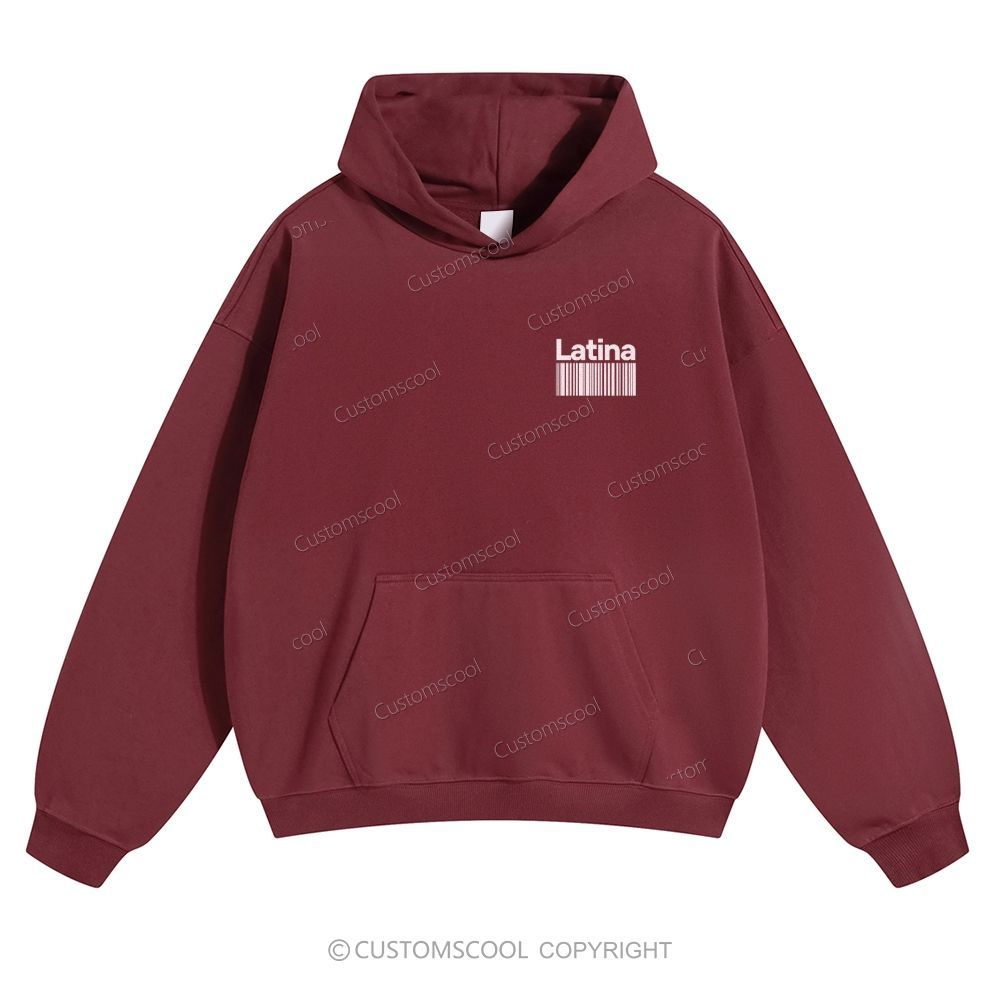 Latina Solid Color Hoodie Customscool