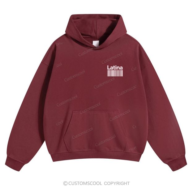Latina Solid Color Hoodie Customscool