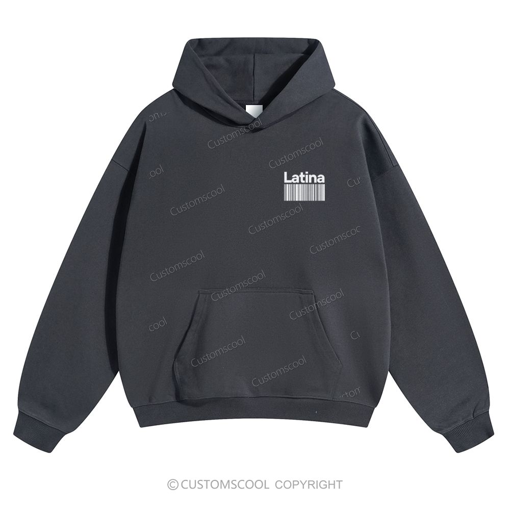 Latina Solid Color Hoodie Customscool