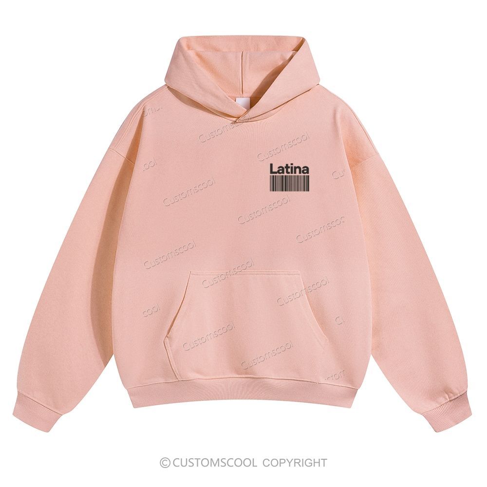 Latina Solid Color Hoodie Customscool