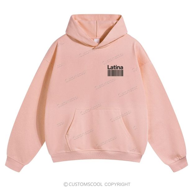 Latina Solid Color Hoodie Customscool