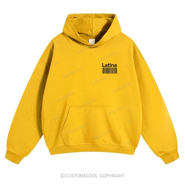 Latina Solid Color Hoodie Customscool