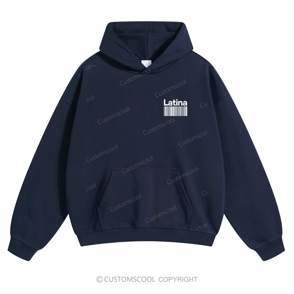 Latina Solid Color Hoodie Customscool