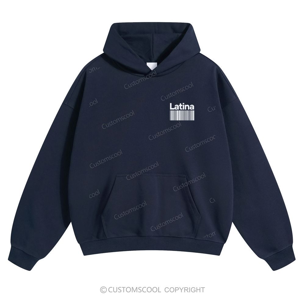 Latina Solid Color Hoodie Customscool