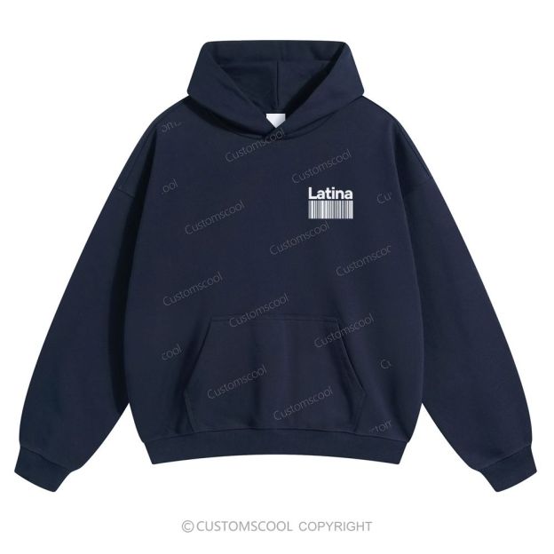 Latina Solid Color Hoodie Customscool