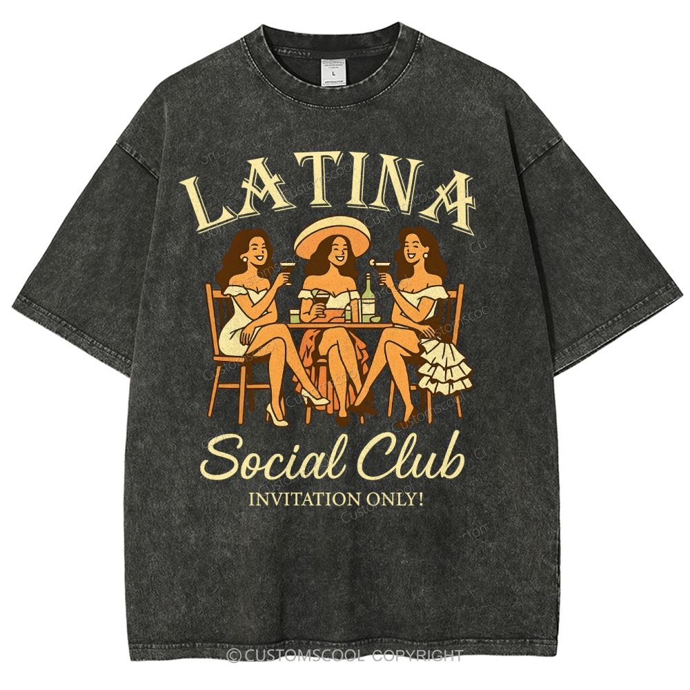 Latina Social Club Unisex Fit Washed T-Shirt