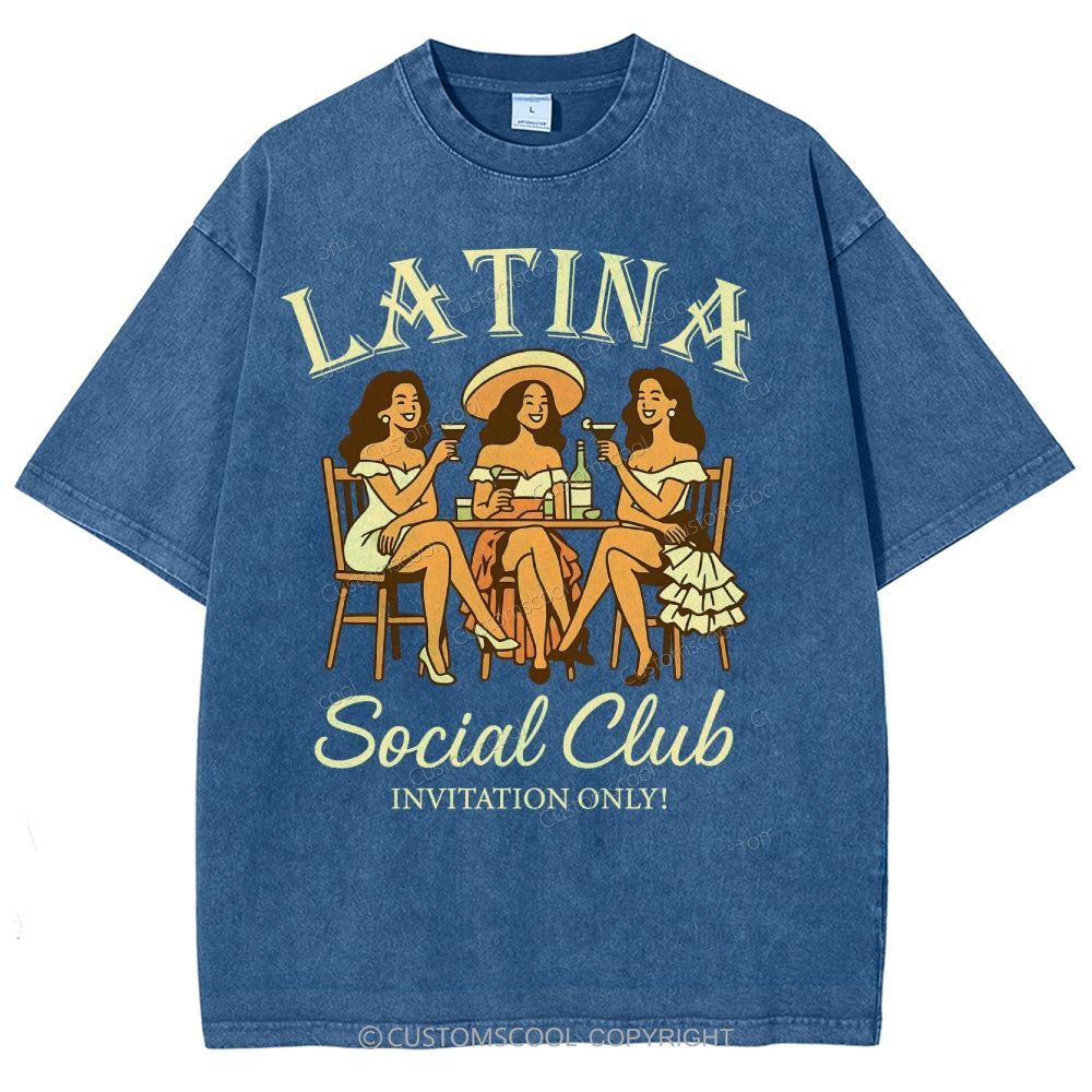 Latina Social Club Unisex Fit Washed T-Shirt