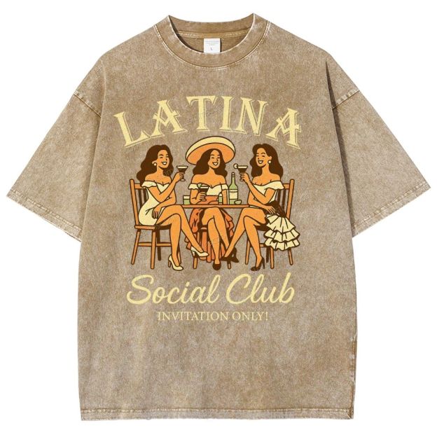 Latina Social Club Unisex Fit Washed T-Shirt
