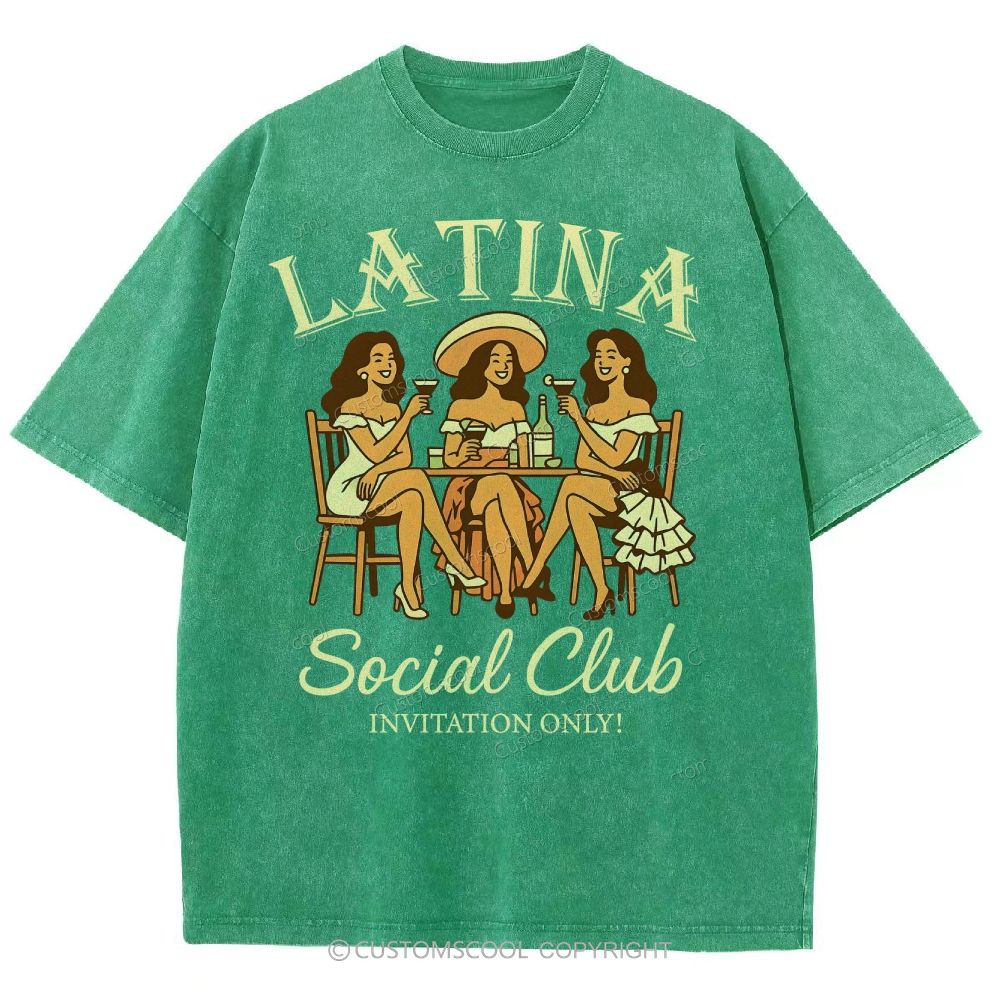Latina Social Club Unisex Fit Washed T-Shirt