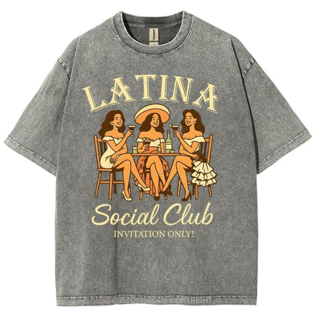 Latina Social Club Unisex Fit Washed T-Shirt