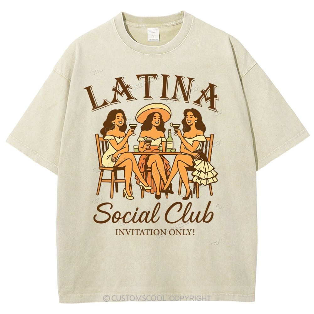 Latina Social Club Unisex Fit Washed T-Shirt