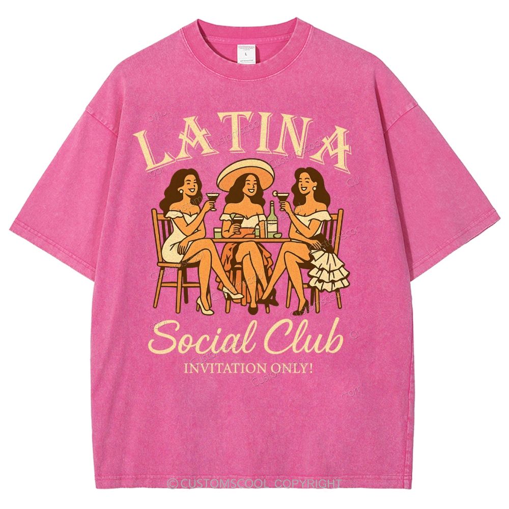 Latina Social Club Unisex Fit Washed T-Shirt