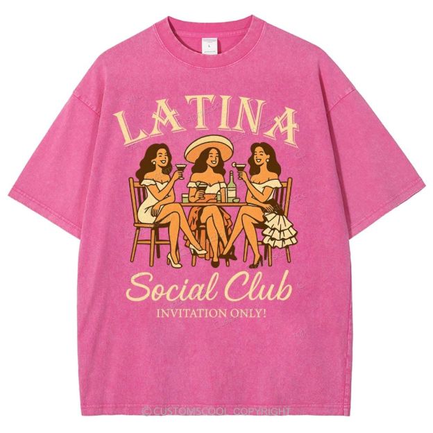 Latina Social Club Unisex Fit Washed T-Shirt