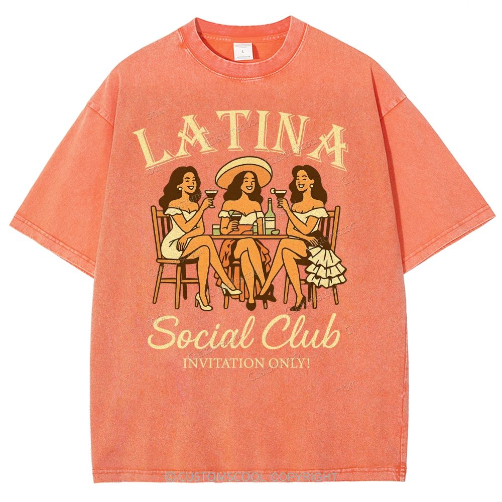 Latina Social Club Unisex Fit Washed T-Shirt