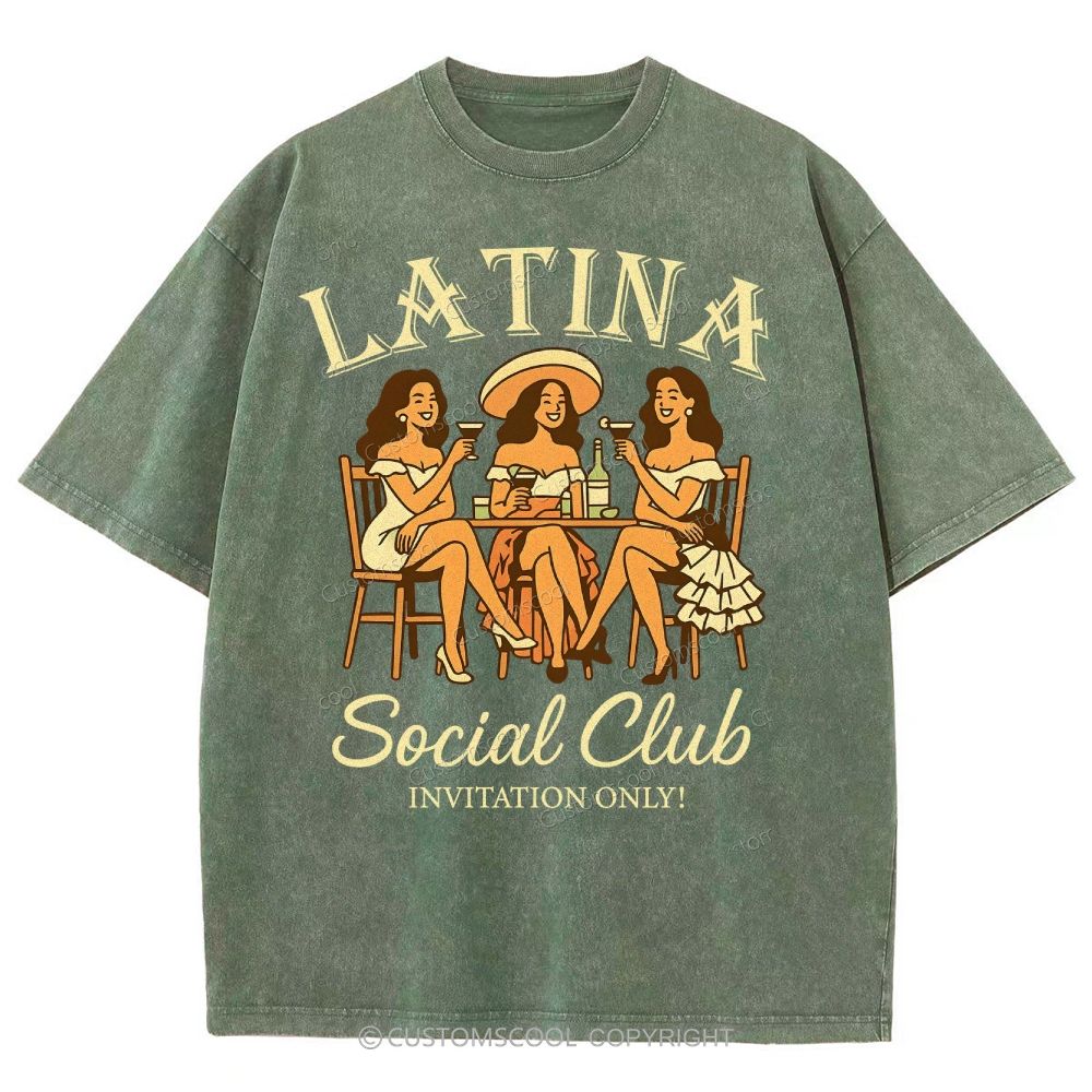 Latina Social Club Unisex Fit Washed T-Shirt