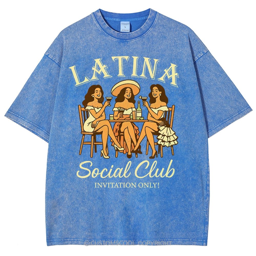 Latina Social Club Unisex Fit Washed T-Shirt
