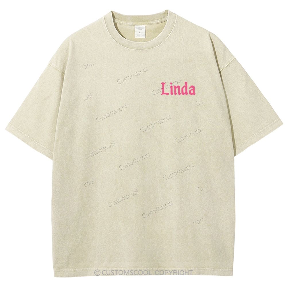 Linda Unisex Fit Washed T-Shirt