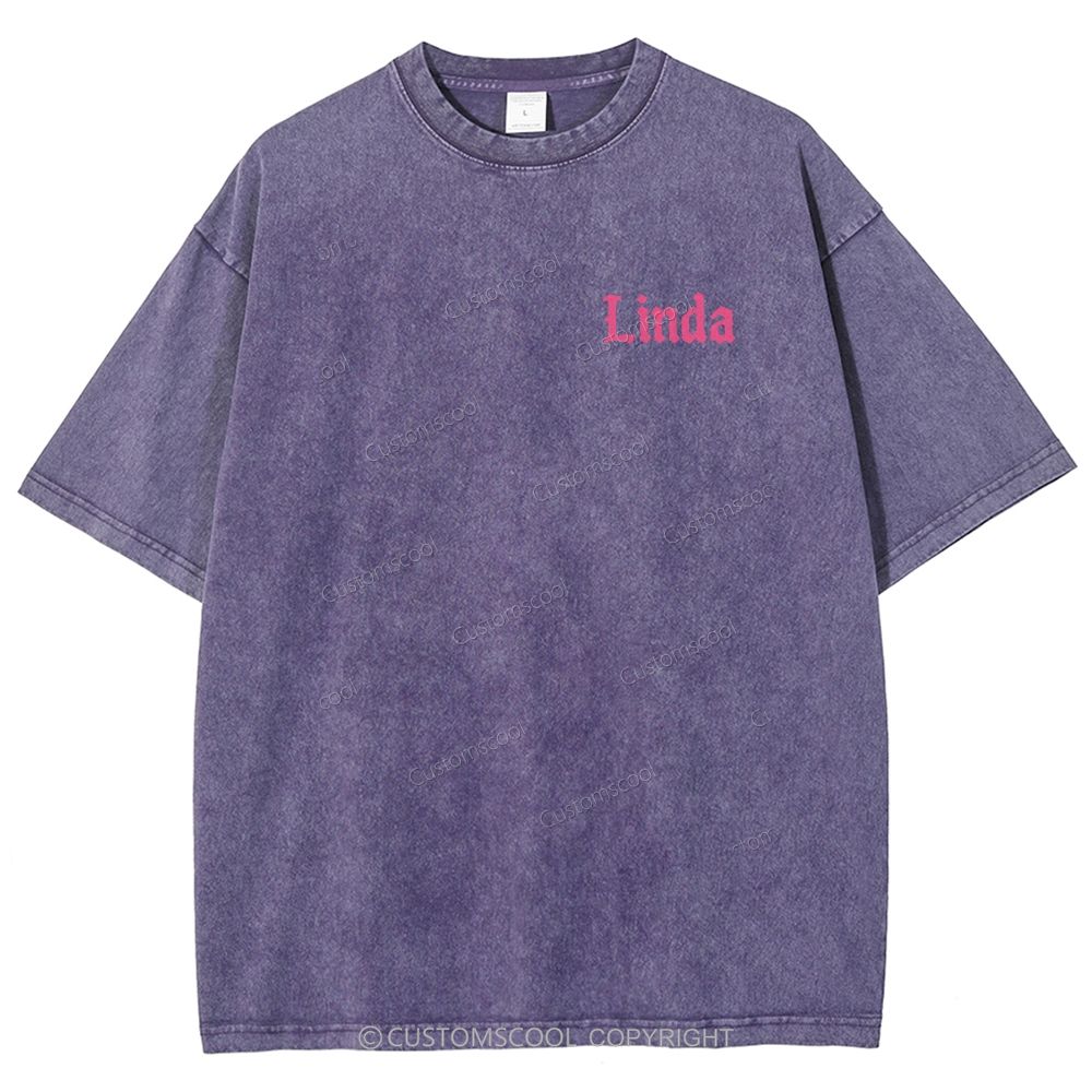 Linda Unisex Fit Washed T-Shirt