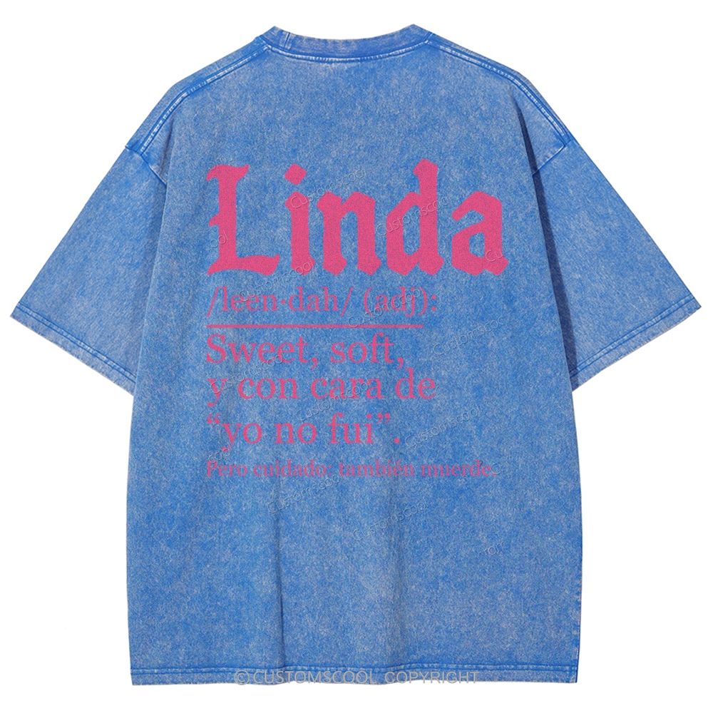 Linda Unisex Fit Washed T-Shirt