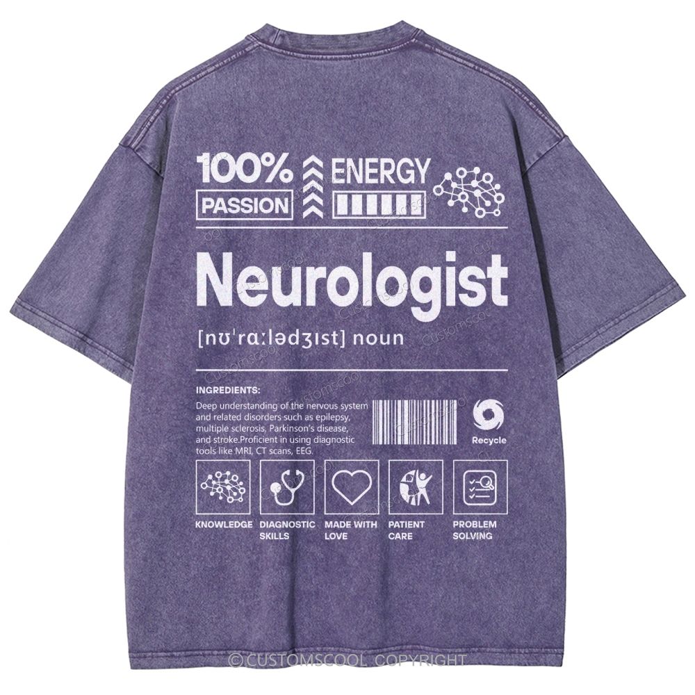 Neurologist Unisex Fit Washed T-Shirt