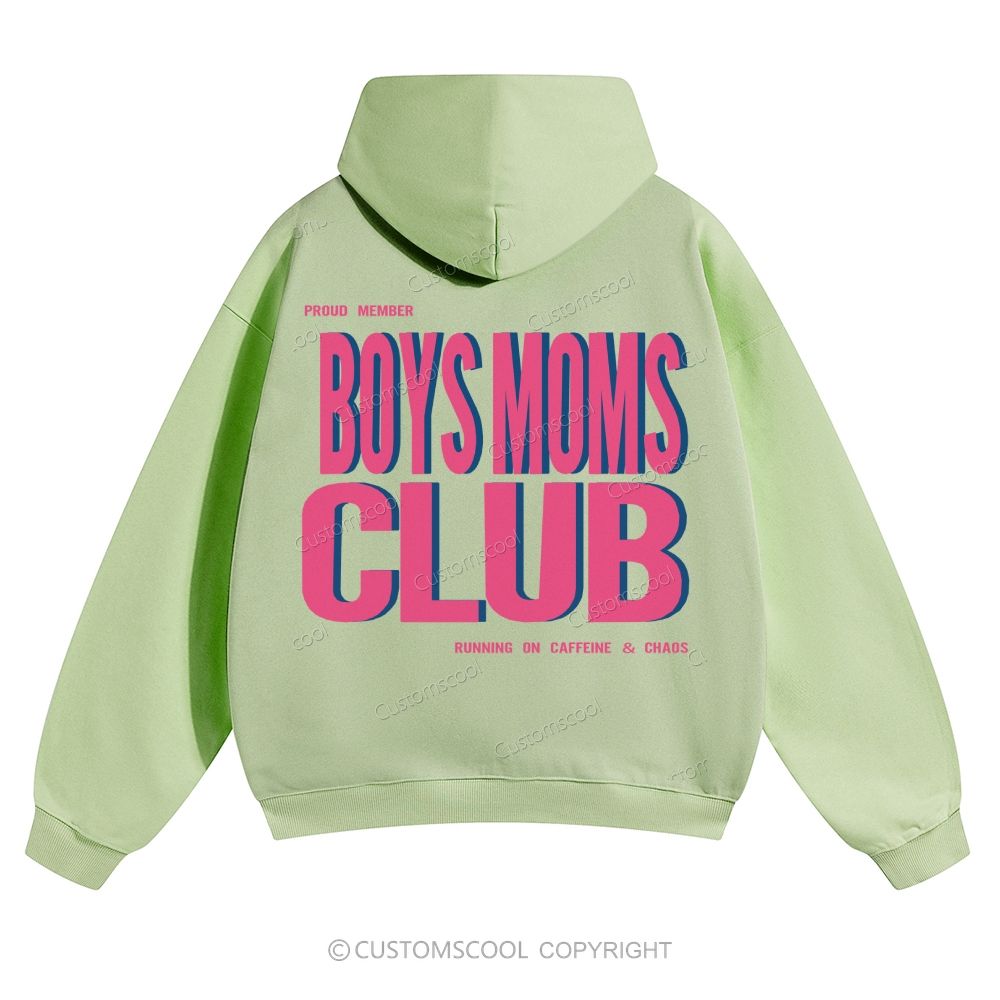 Boys Moms Club Solid Color Hoodie