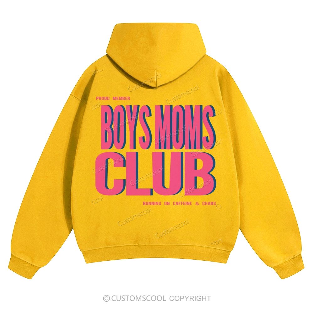 Boys Moms Club Solid Color Hoodie