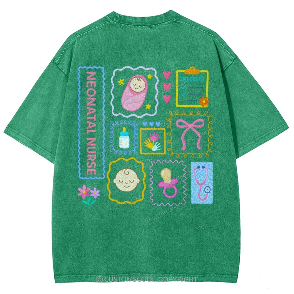 Neonatal ICU Nurse Unisex Fit Washed T-Shirt Customscool