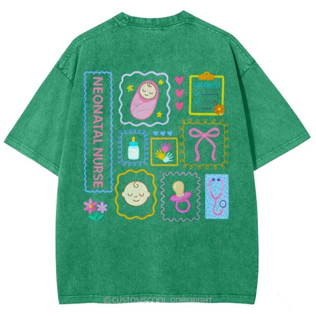 Neonatal ICU Nurse Unisex Fit Washed T-Shirt Customscool