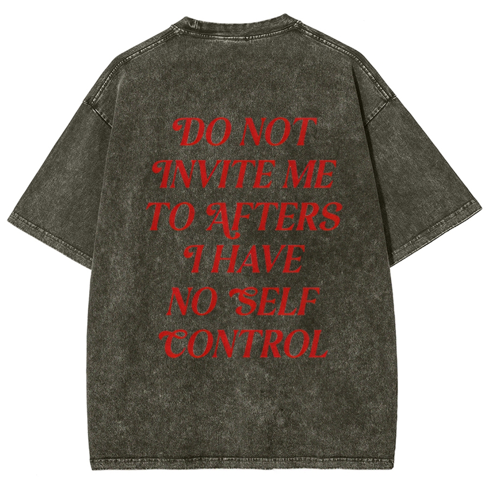 Do Not Invite Me To Afters Vintage Snowflake Washed T-Shirt Customscool