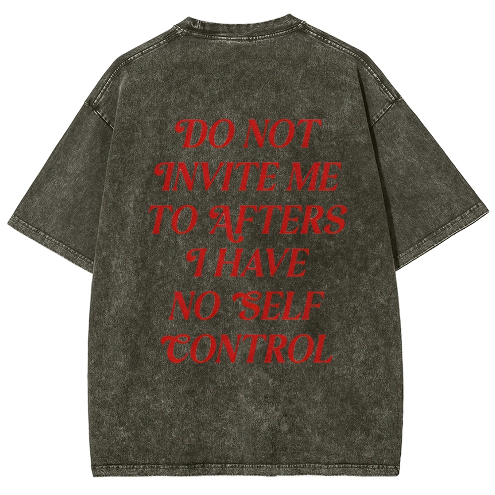 Do Not Invite Me To Afters Vintage Snowflake Washed T-Shirt Customscool