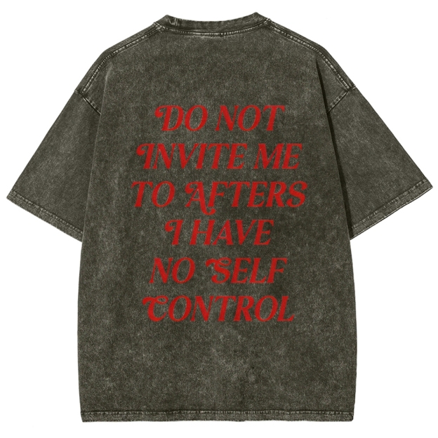 Do Not Invite Me To Afters Vintage Snowflake Washed T-Shirt Customscool